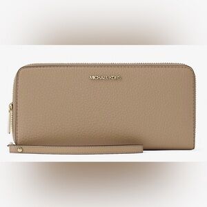 Michael Kors Beige Leather Clutch